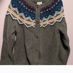 Gray Patterned Women's Sweater